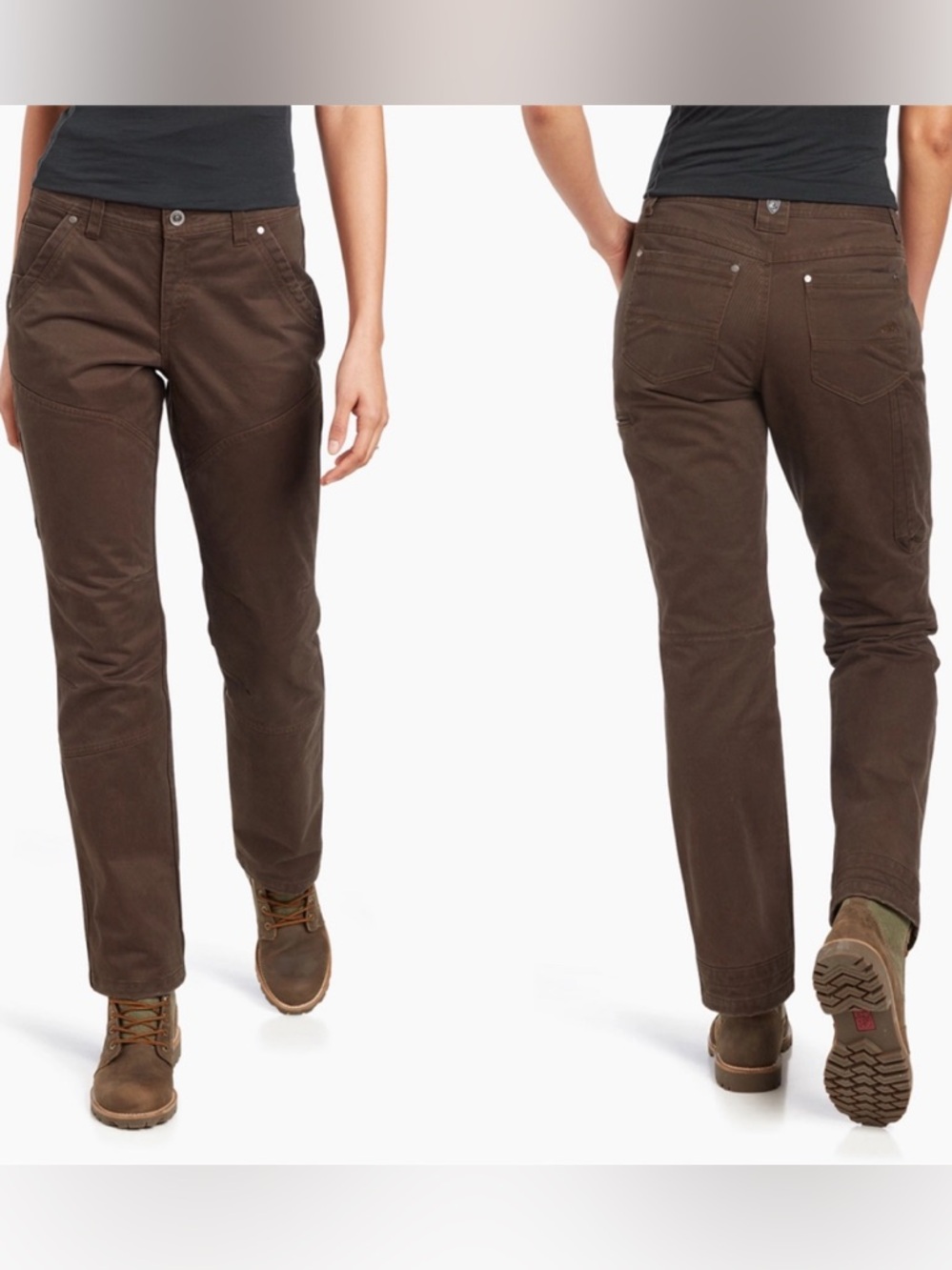 Kuhl Women's Chocolate Brown Straight-Leg Utility Pants